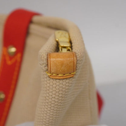 Louis Vuitton Tote Bag Antigua Cabas GM M40032 Beige Red Women's