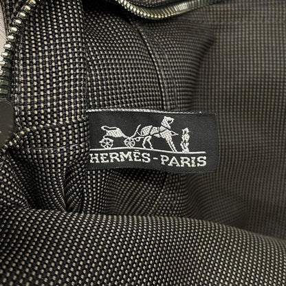 Hermes Tote Bag Her Line MM Canvas Gray Silver Hardware Women