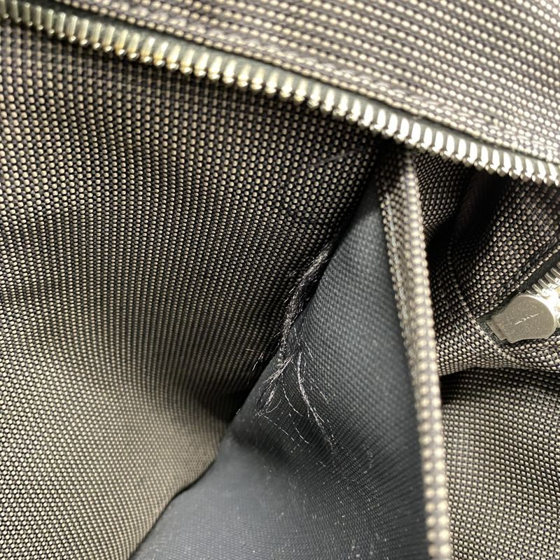 Hermes Tote Bag Her Line MM Canvas Gray Silver Hardware Women