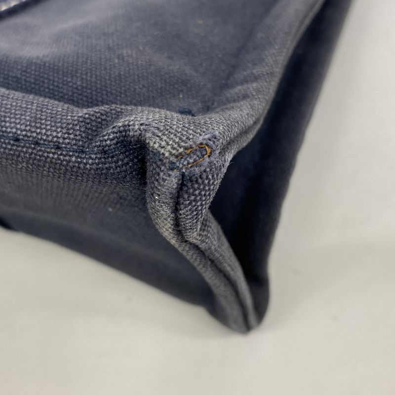 Hermes Tote Bag Deauville PM Canvas Navy Silver Hardware Women