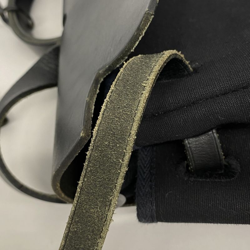 Hermes Handbag Herbag Her Bag MM Toile Ash Black Silver Hardware □C Engraved