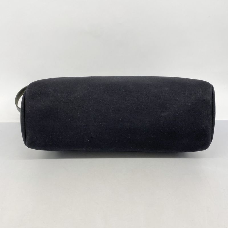 Hermes Handbag Herbag Her Bag MM Toile Ash Black Silver Hardware □C Engraved