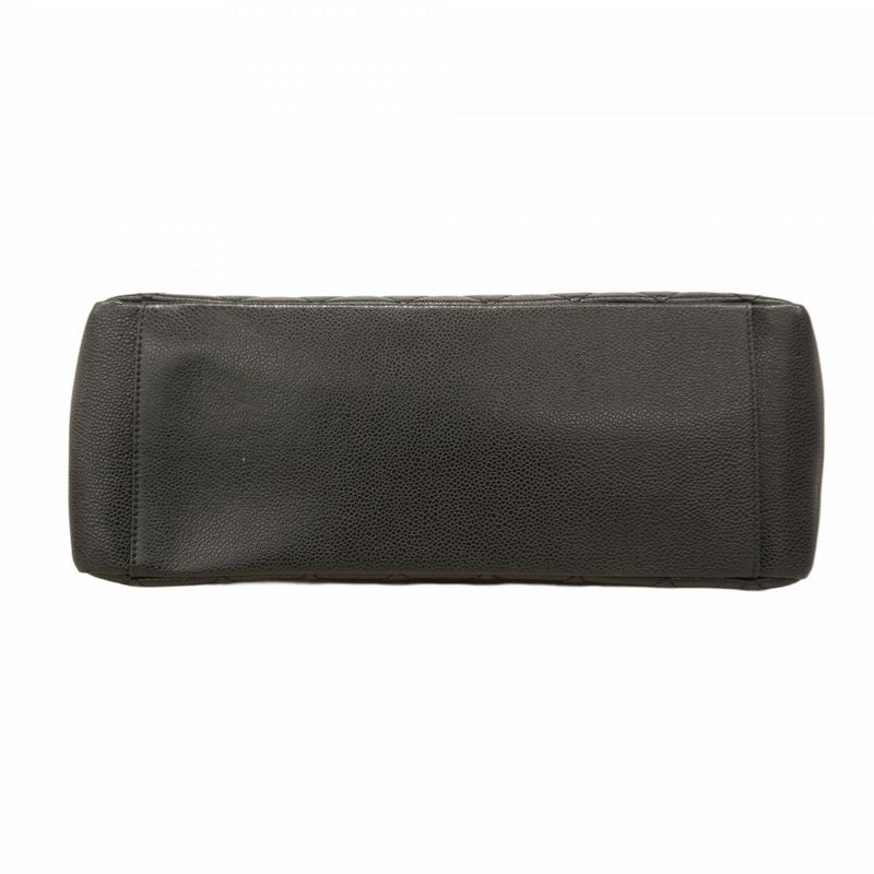 Chanel Tote Bag Matelasse Chain Caviar Skin Black Gold Hardware Women