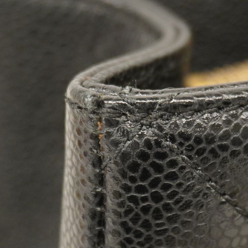 Chanel Tote Bag Matelasse Chain Caviar Skin Black Gold Hardware Women