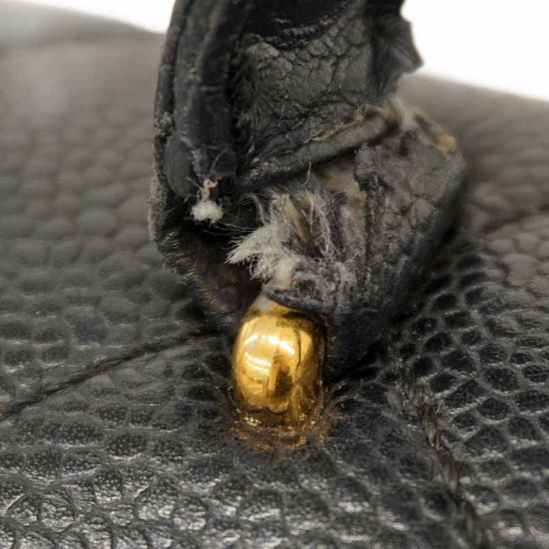 Chanel Handbag Matelasse Caviar Skin Black Gold Hardware Women