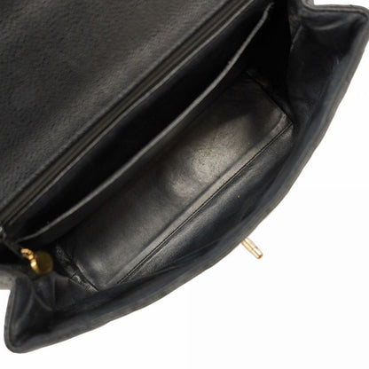 Chanel Handbag Matelasse Caviar Skin Black Gold Hardware Women
