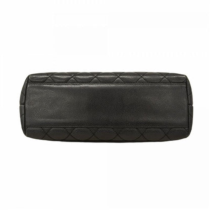 Chanel Handbag Matelasse Caviar Skin Black Gold Hardware Women