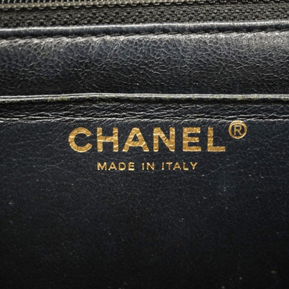 Chanel Handbag Matelasse Caviar Skin Black Gold Hardware Women