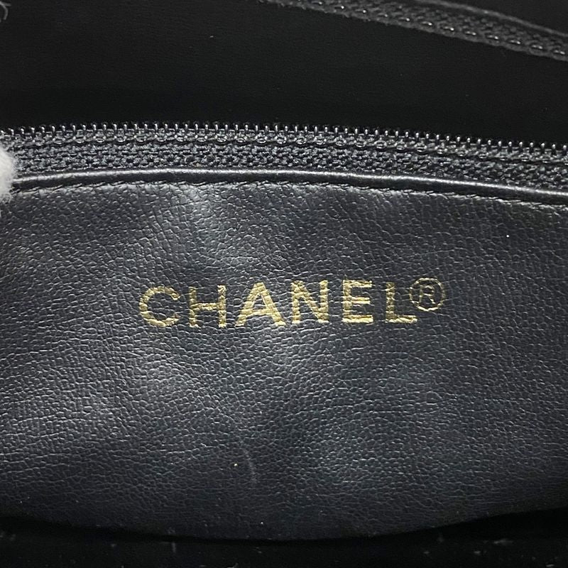 Chanel Shoulder Bag Lambskin Black Gold Hardware Women