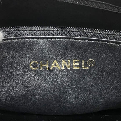 Chanel Shoulder Bag Lambskin Black Gold Hardware Women