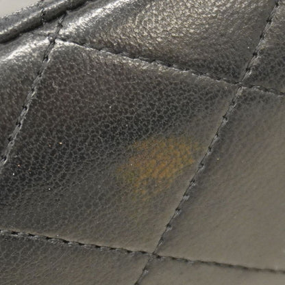 Chanel Shoulder Bag Matelasse Lambskin Black Gold Hardware Women