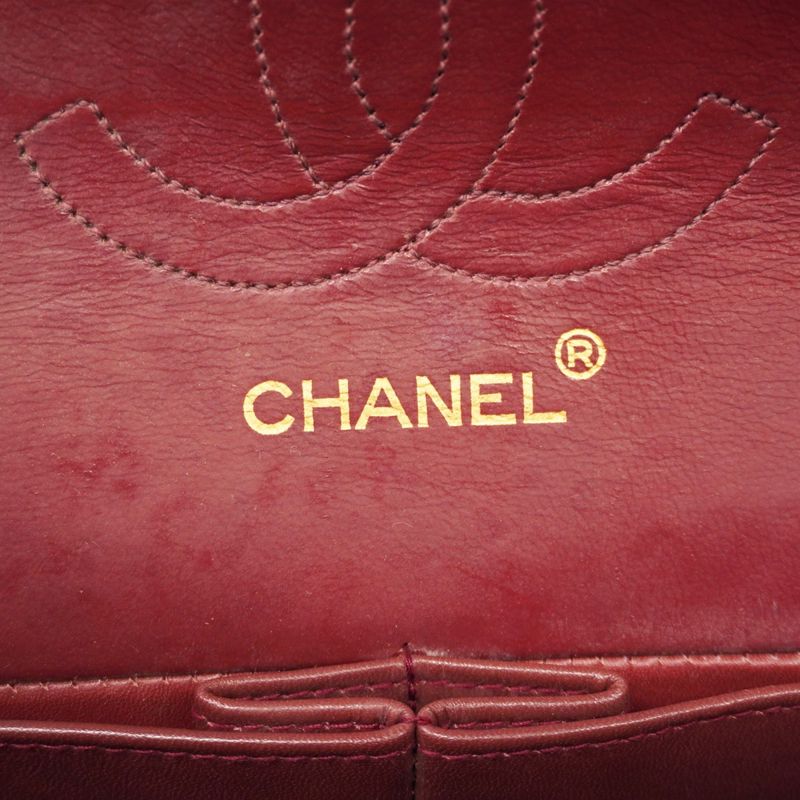 Chanel Shoulder Bag Matelasse Lambskin Black Gold Hardware Women