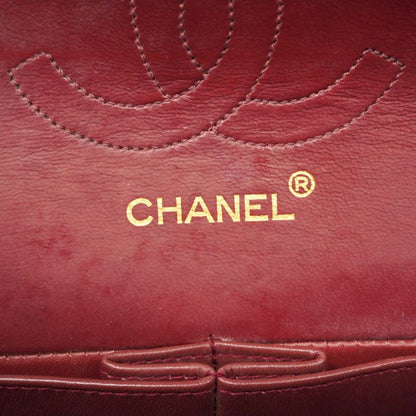 Chanel Shoulder Bag Matelasse Lambskin Black Gold Hardware Women