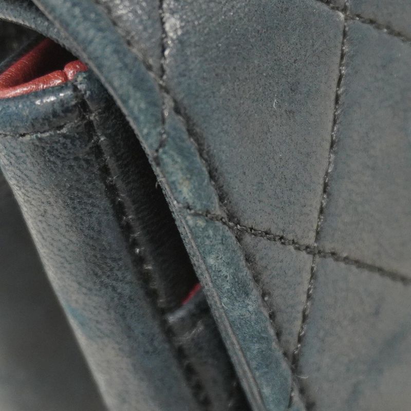 Chanel Shoulder Bag Matelasse Lambskin Black Gold Hardware Women