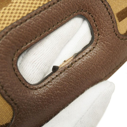 Gucci Handbag Bamboo Jumbo GG 675797 Canvas Leather Beige Brown Gold Hardware