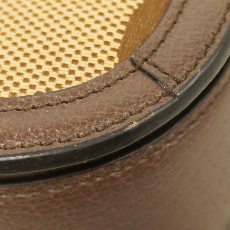 Gucci Handbag Bamboo Jumbo GG 675797 Canvas Leather Beige Brown Gold Hardware