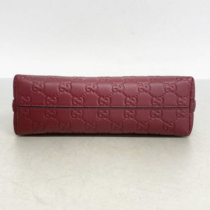 Gucci Shoulder Bag Guccissima 847450 Leather Bordeaux Chien Pan Gold Hardware