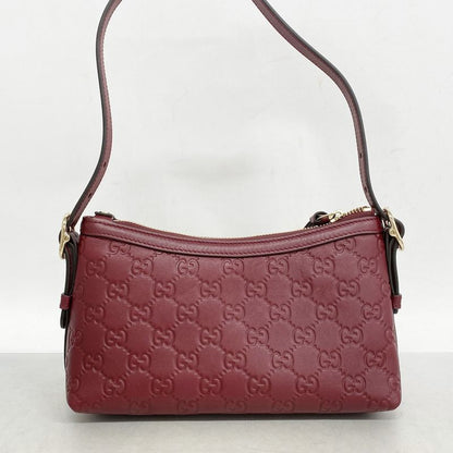 Gucci Shoulder Bag Guccissima 847450 Leather Bordeaux Chien Pan Gold Hardware