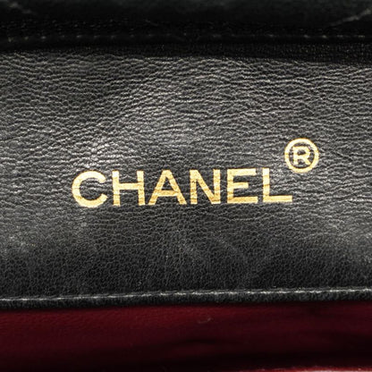Chanel Shoulder Bag Matelasse Lambskin Black Gold Hardware Women