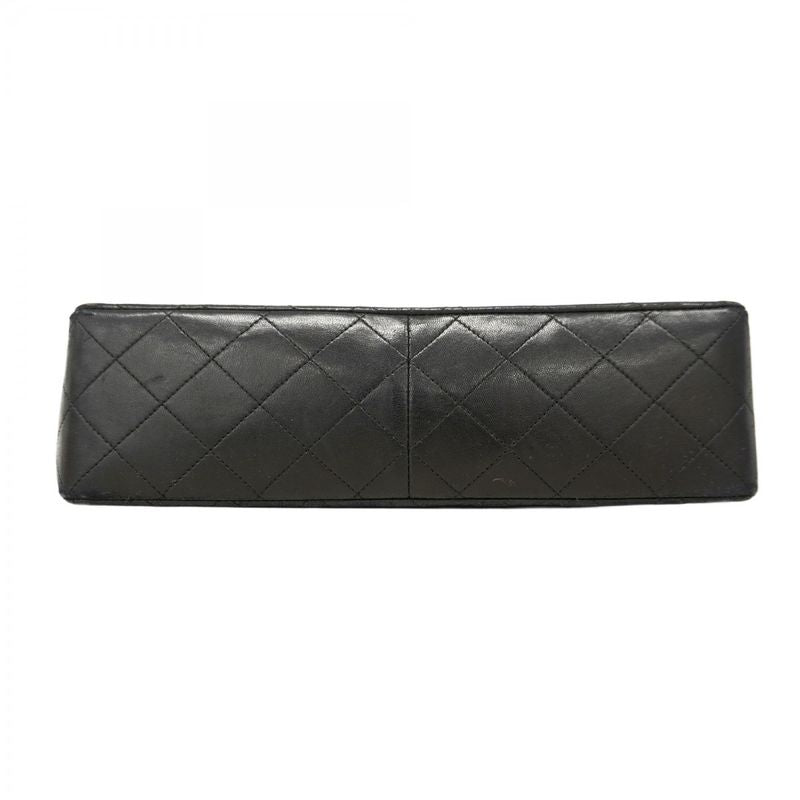 Chanel Shoulder Bag Matelasse Lambskin Black Gold Hardware Women