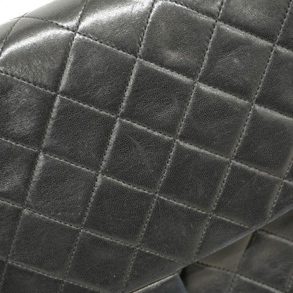 Chanel Shoulder Bag Matelasse Lambskin Black Gold Hardware Women