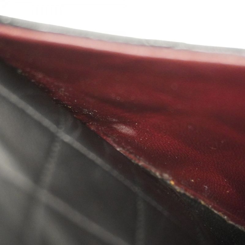 Chanel Shoulder Bag Matelasse Lambskin Black Gold Hardware Women