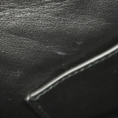 Prada Shoulder Bag Leather Black Gold Hardware Women