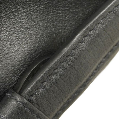 Prada Shoulder Bag Leather Black Gold Hardware Women