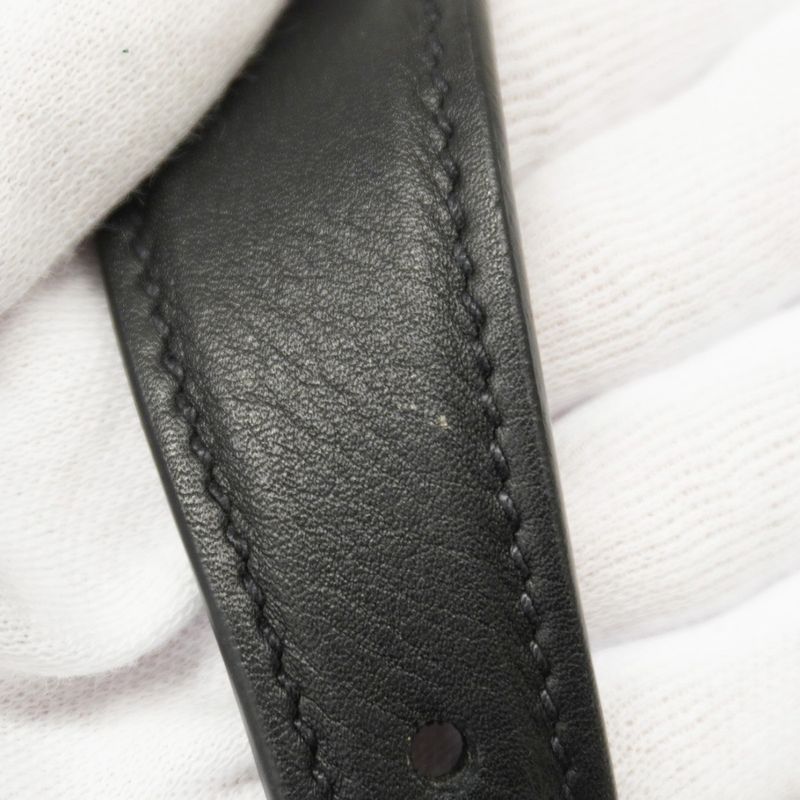 Prada Shoulder Bag Leather Black Gold Hardware Women