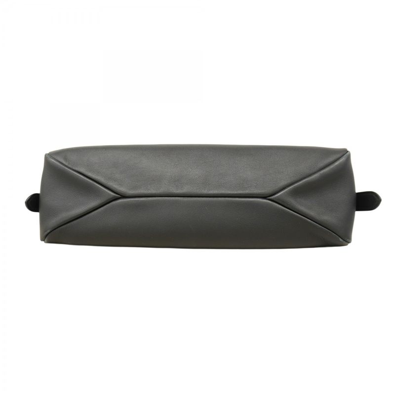 Prada Shoulder Bag Leather Black Gold Hardware Women