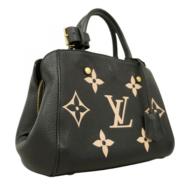 Louis Vuitton Tote Monogram/empreinte Bicolor Montaigne BB M45778 Black Beige
