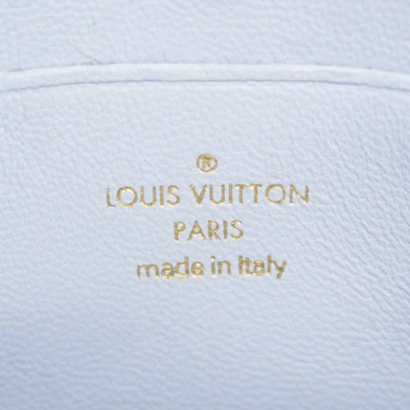 Louis Vuitton Handbag Bubble Gram Wallet On Strap M81399 Blue Glacière 2-way