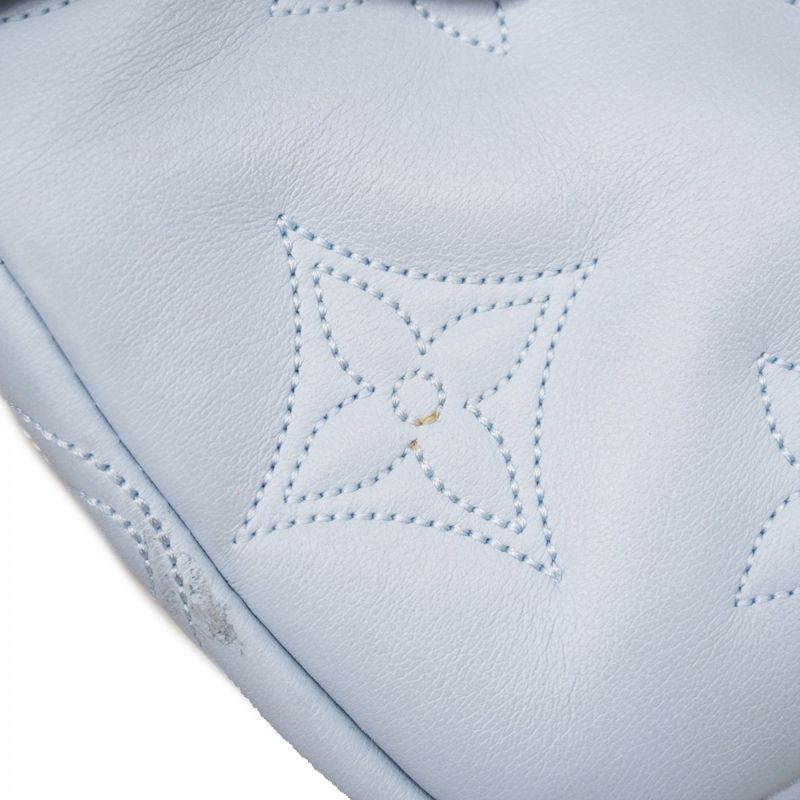 Louis Vuitton Handbag Bubble Gram Wallet On Strap M81399 Blue Glacière 2-way