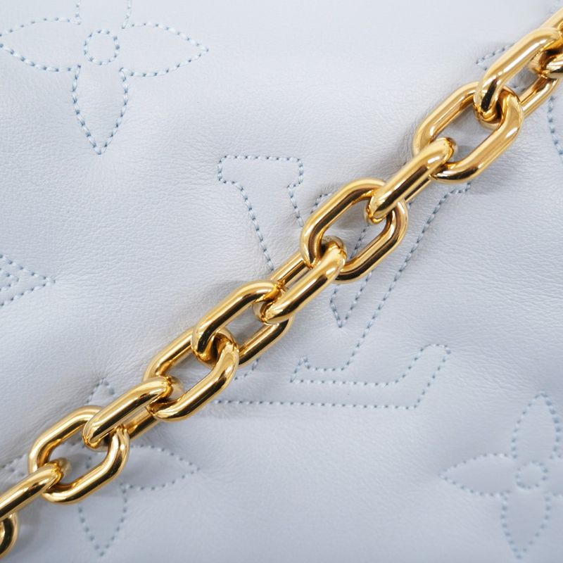 Louis Vuitton Handbag Bubble Gram Wallet On Strap M81399 Blue Glacière 2-way