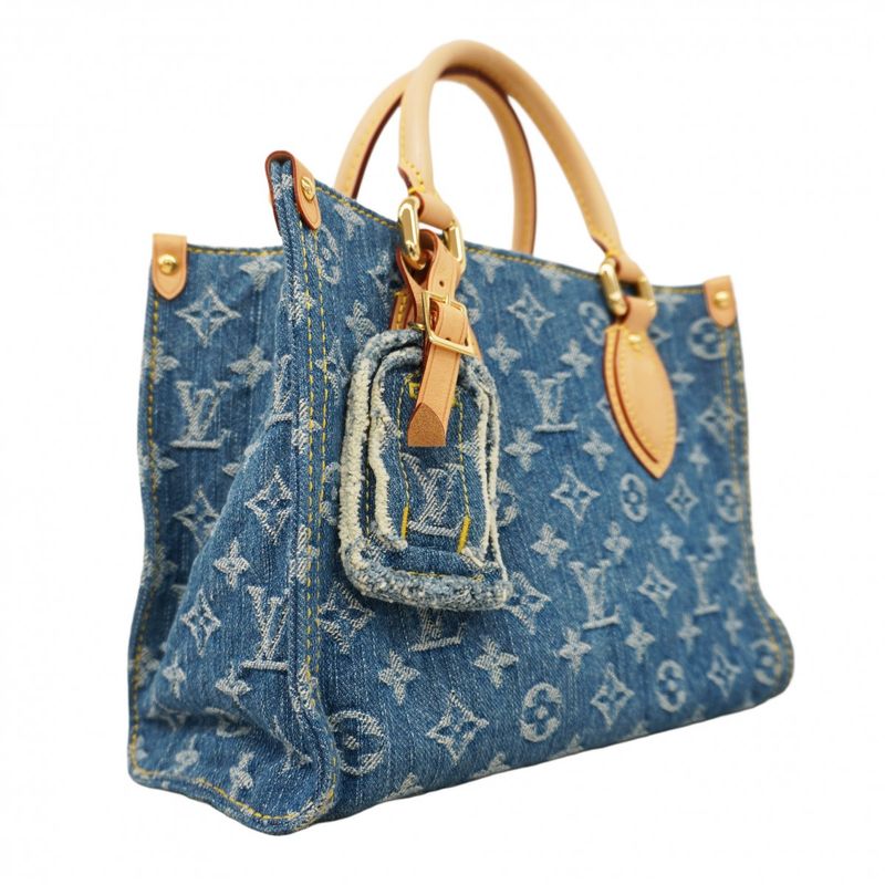Louis Vuitton Handbag Monogram - Denim On The Go PM M14633 Blue 2-way Bag Ladies