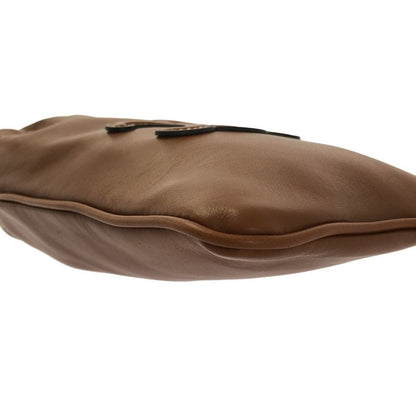 Celine - Cuir Triomphe Draw String Ring Leather Mobile Pouch - Brown