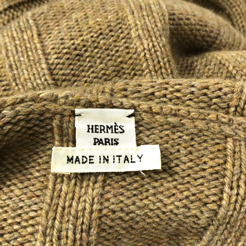 Hermes | 2018aw | Cashmere Turtleneck Ribbed Knit Dress | 34 | Beige | Women