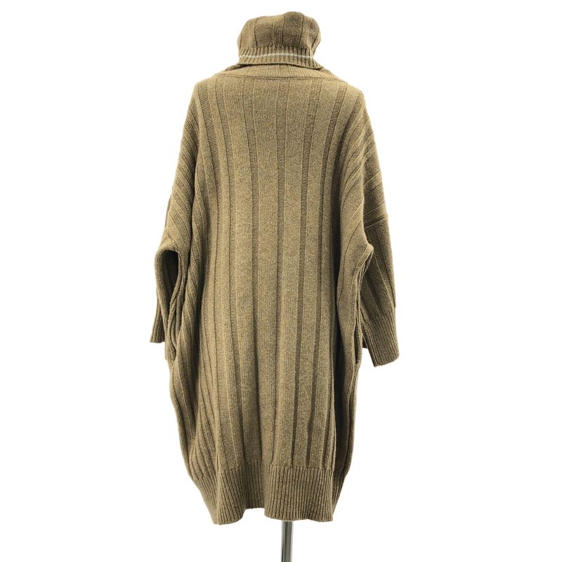 Hermes | 2018aw | Cashmere Turtleneck Ribbed Knit Dress | 34 | Beige | Women