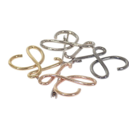 Loewe Anagram Brooch X10 Metal Multicolor Gold Silver Classic Fashion