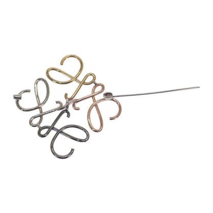 Loewe Anagram Brooch X10 Metal Multicolor Gold Silver Classic Fashion