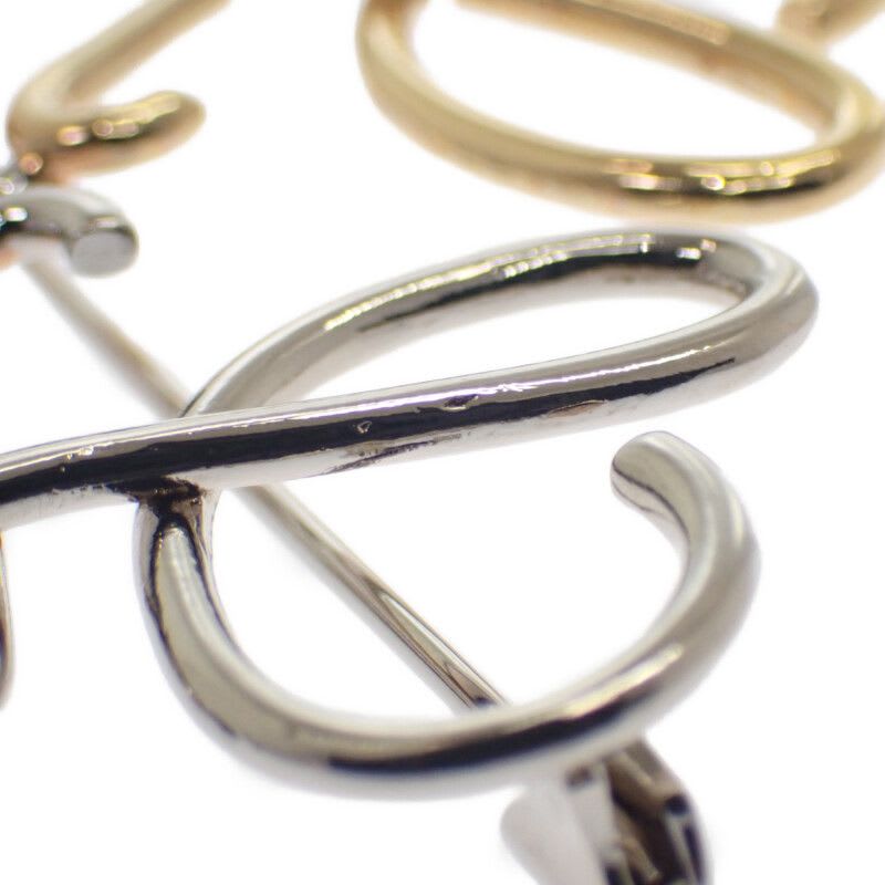 Loewe Anagram Brooch X10 Metal Multicolor Gold Silver Classic Fashion