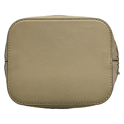 Fendi Shoulder Bag Mont Trezor 8bs010 Beige and Dark Brown Mini Bag Draw String