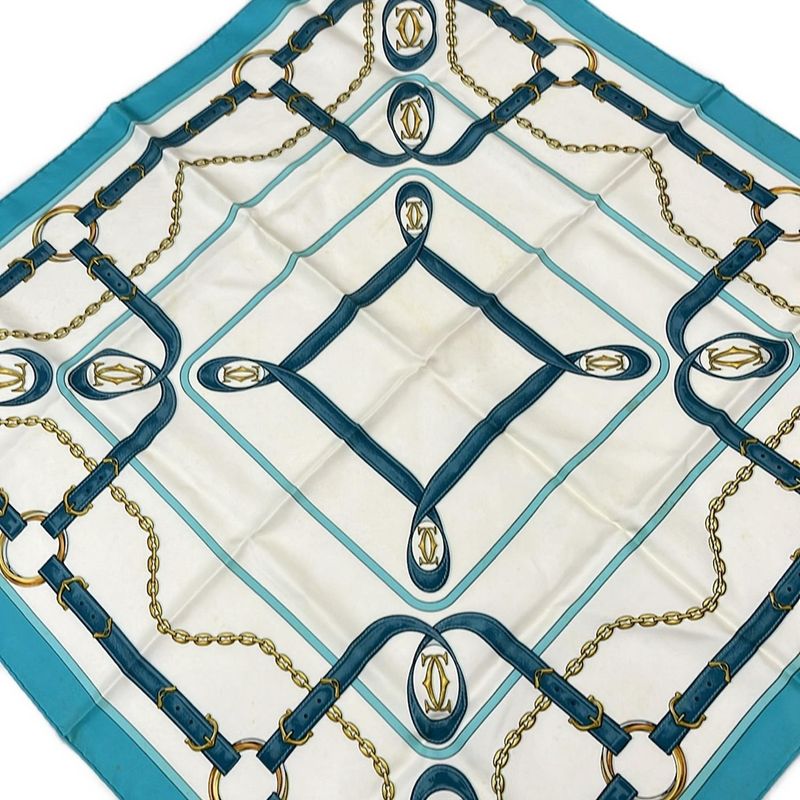 Cartier Scarf - Ivory X Light Blue X Multi
