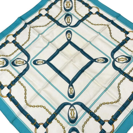 Cartier Scarf - Ivory X Light Blue X Multi