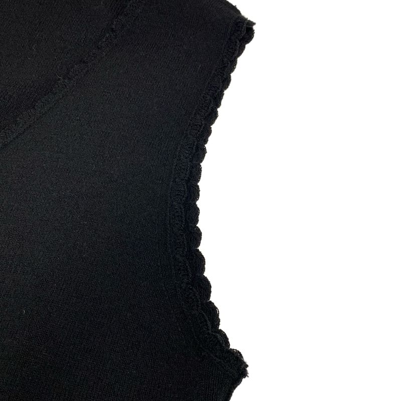 Chanel Dress Size 38 M Women - P78389 Black V-Neck Sleeveless Mini Knit