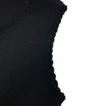 Chanel Dress Size 38 M Women - P78389 Black V-Neck Sleeveless Mini Knit