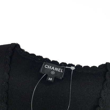 Chanel Dress Size 38 M Women - P78389 Black V-Neck Sleeveless Mini Knit