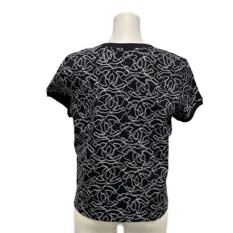 Chanel Short Sleeve Cut and Sewn Size M Women's - P78741 Black and White