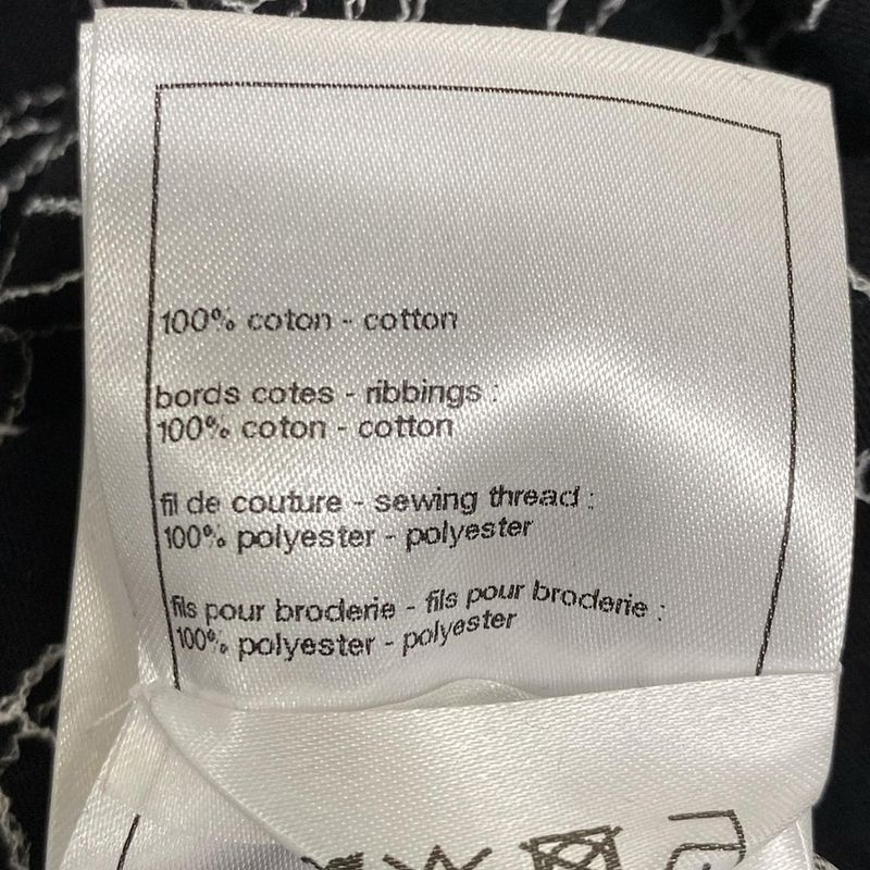 Chanel Short Sleeve Cut and Sewn Size M Women's - P78741 Black and White