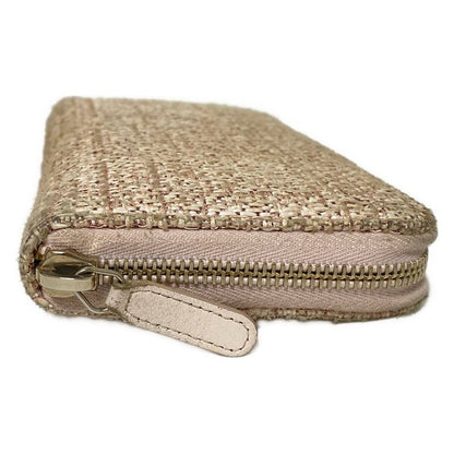 Chanel Long Wallet Deauville Line Light Pink×ivory Round Zipper